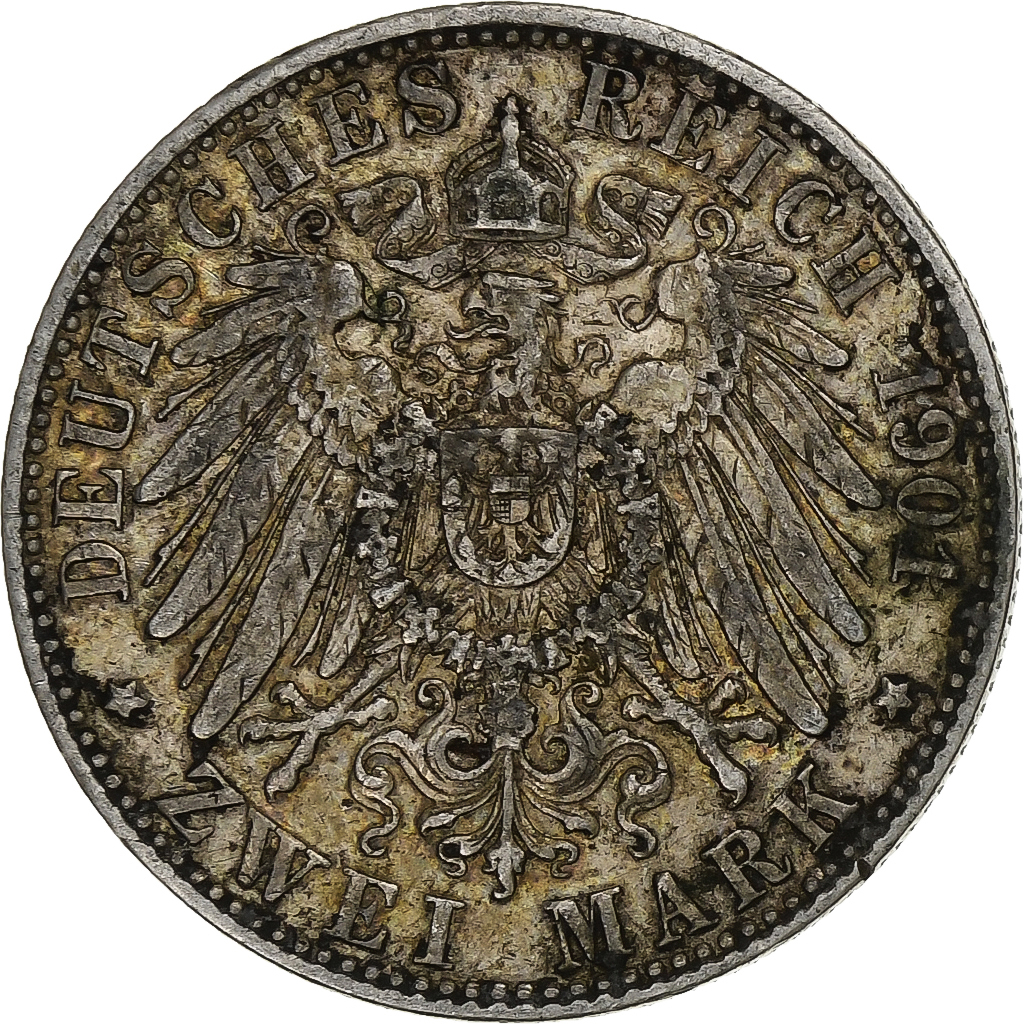 German States, PRUSSIA, Wilhelm II, 2 Mark, 1901, Berlin, Silver, 