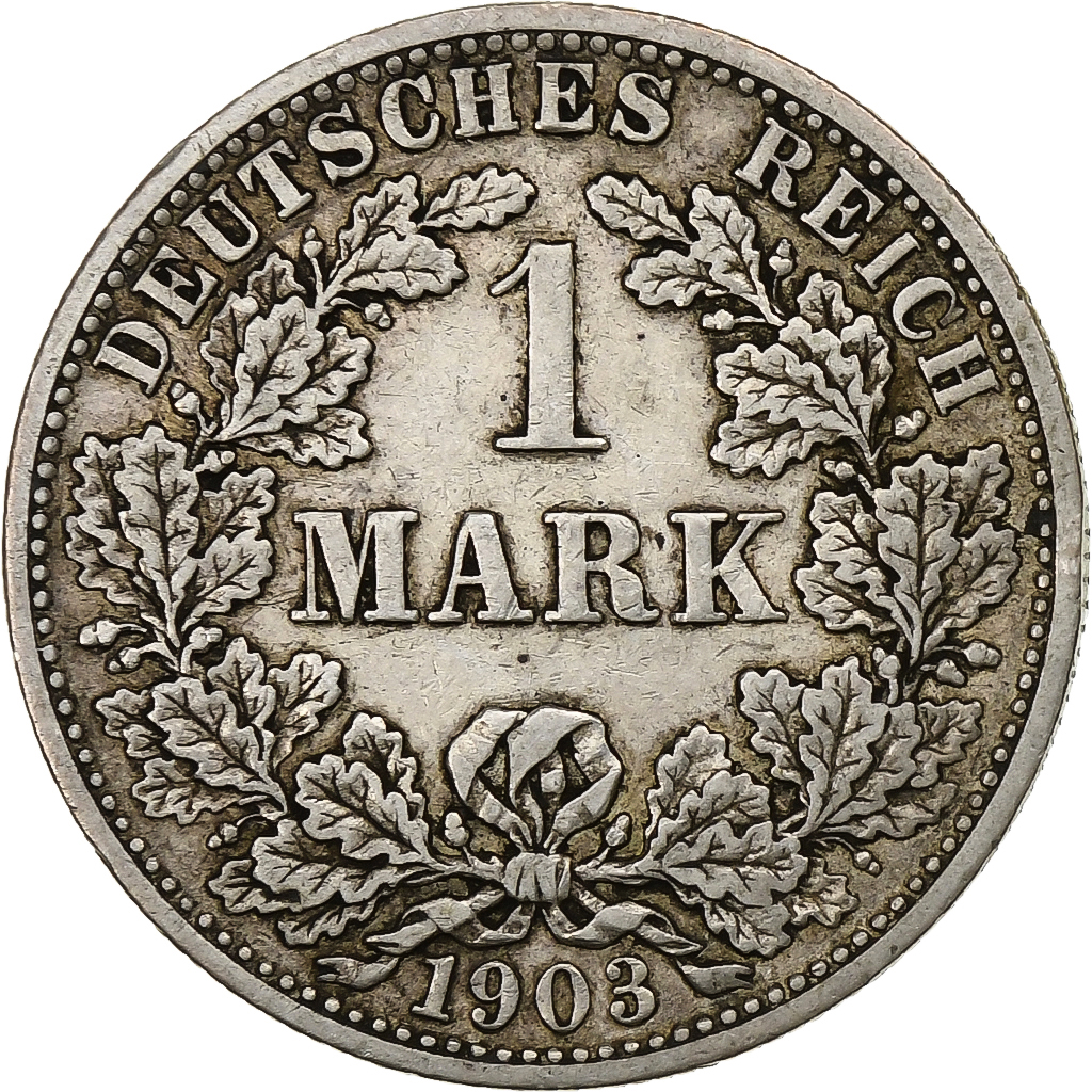 GERMANY - EMPIRE, Wilhelm II, Mark, 1903, Stuttgart, Silver, , KM:14