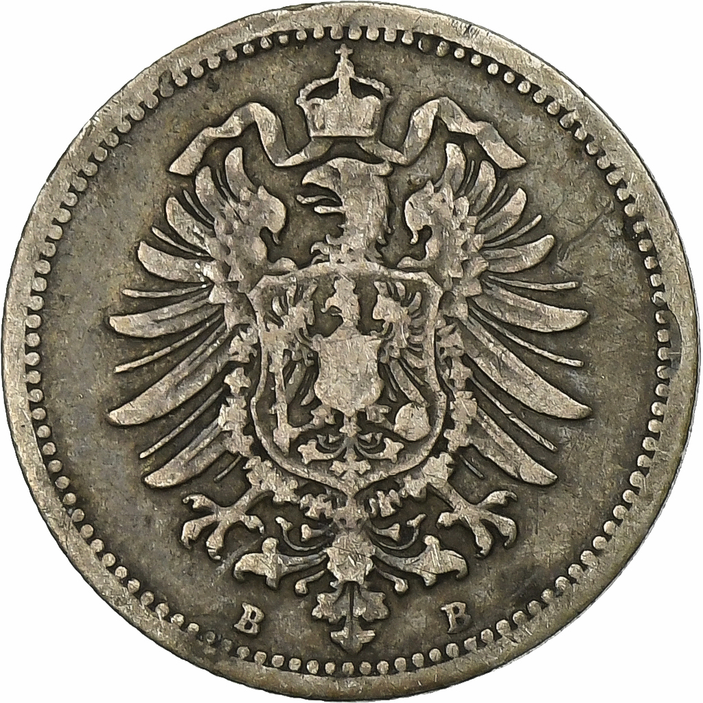 Coin, GERMANY - EMPIRE, Wilhelm I, 20 Pfennig, 1874, Hannover, 