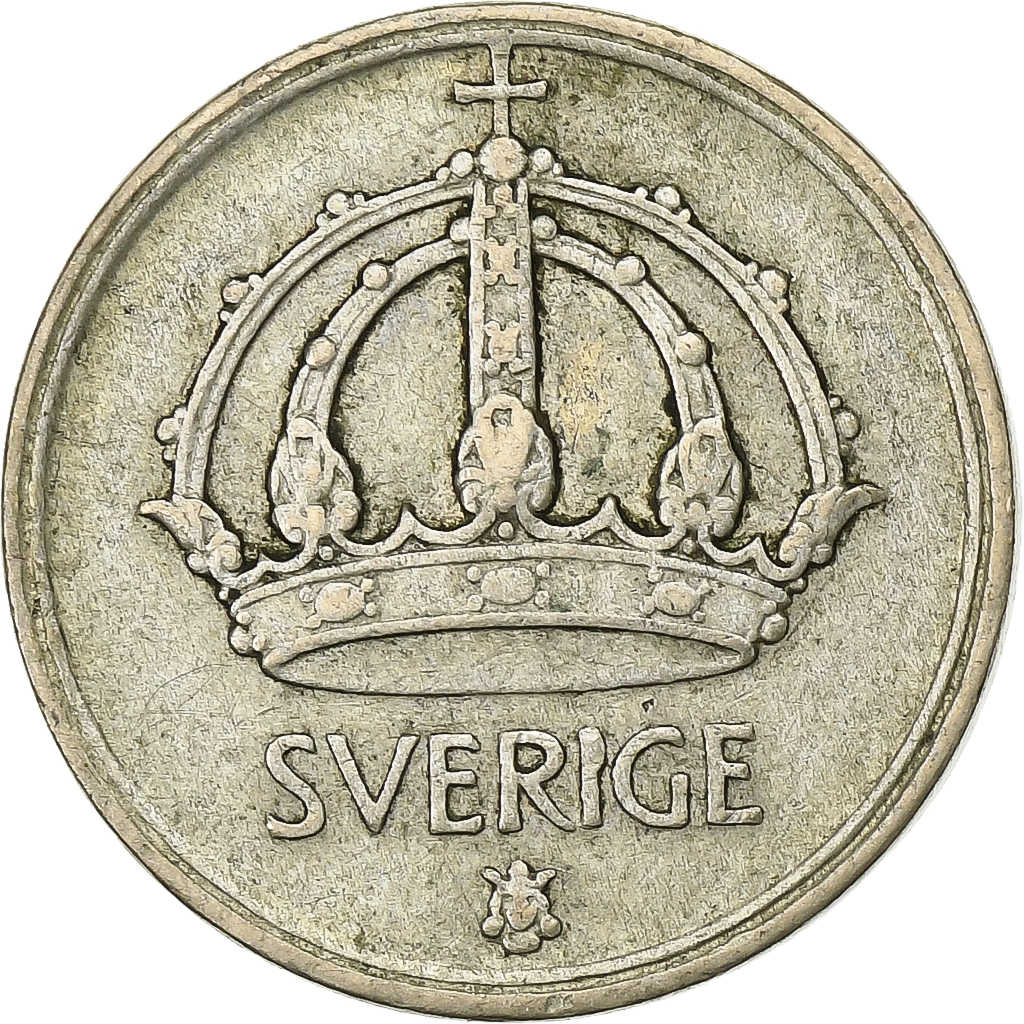 Sweden, Gustaf V, 25 Öre, 1943, Silver, , KM:816