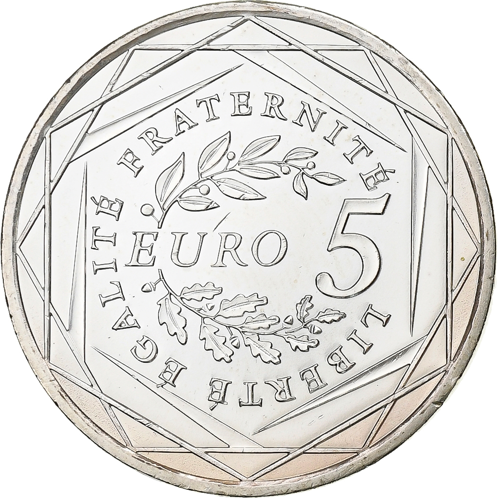 France, 5 Euro, Semeuse, 2008, Paris, Silver, 