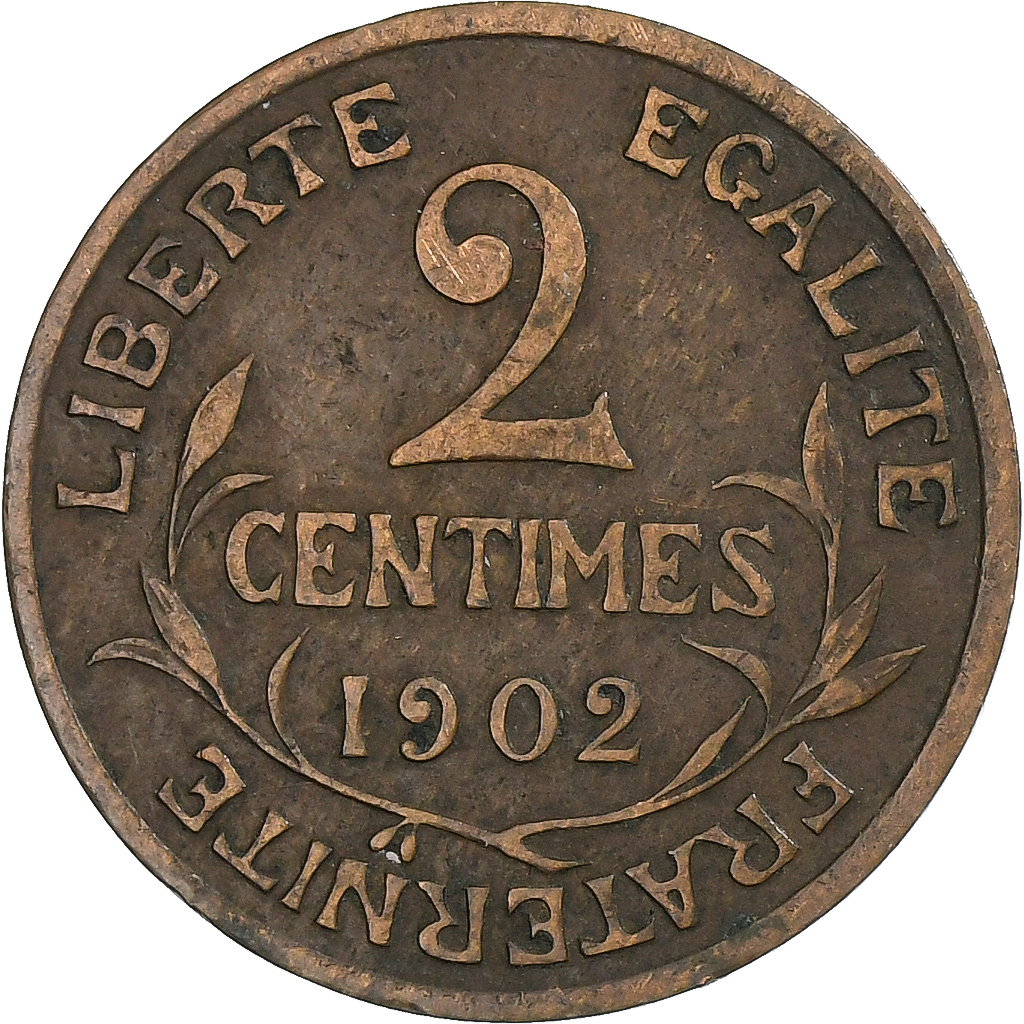 France, 2 Centimes, Dupuis, 1902, Paris, Bronze, , Gadoury:107, KM:841