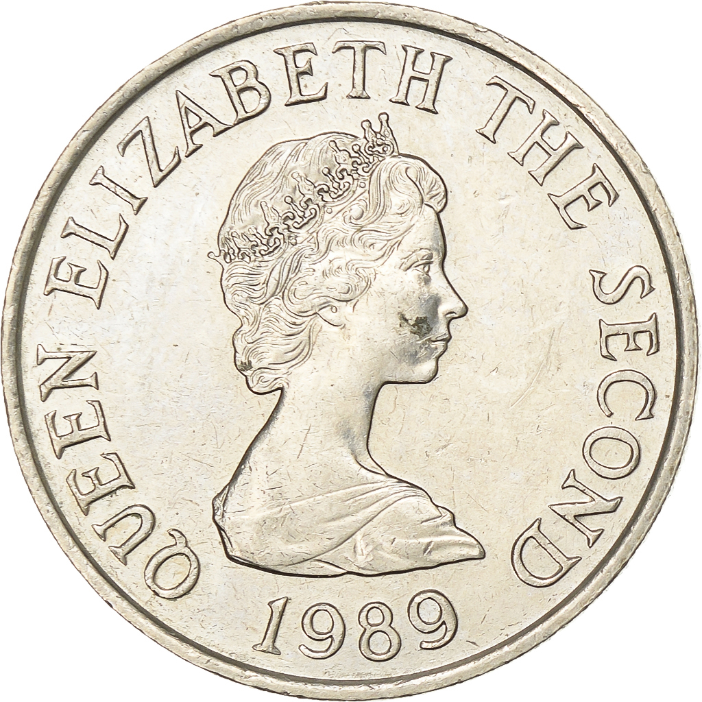Jersey, Elizabeth II, 10 Pence, 1989, Copper-nickel, , KM:57.1