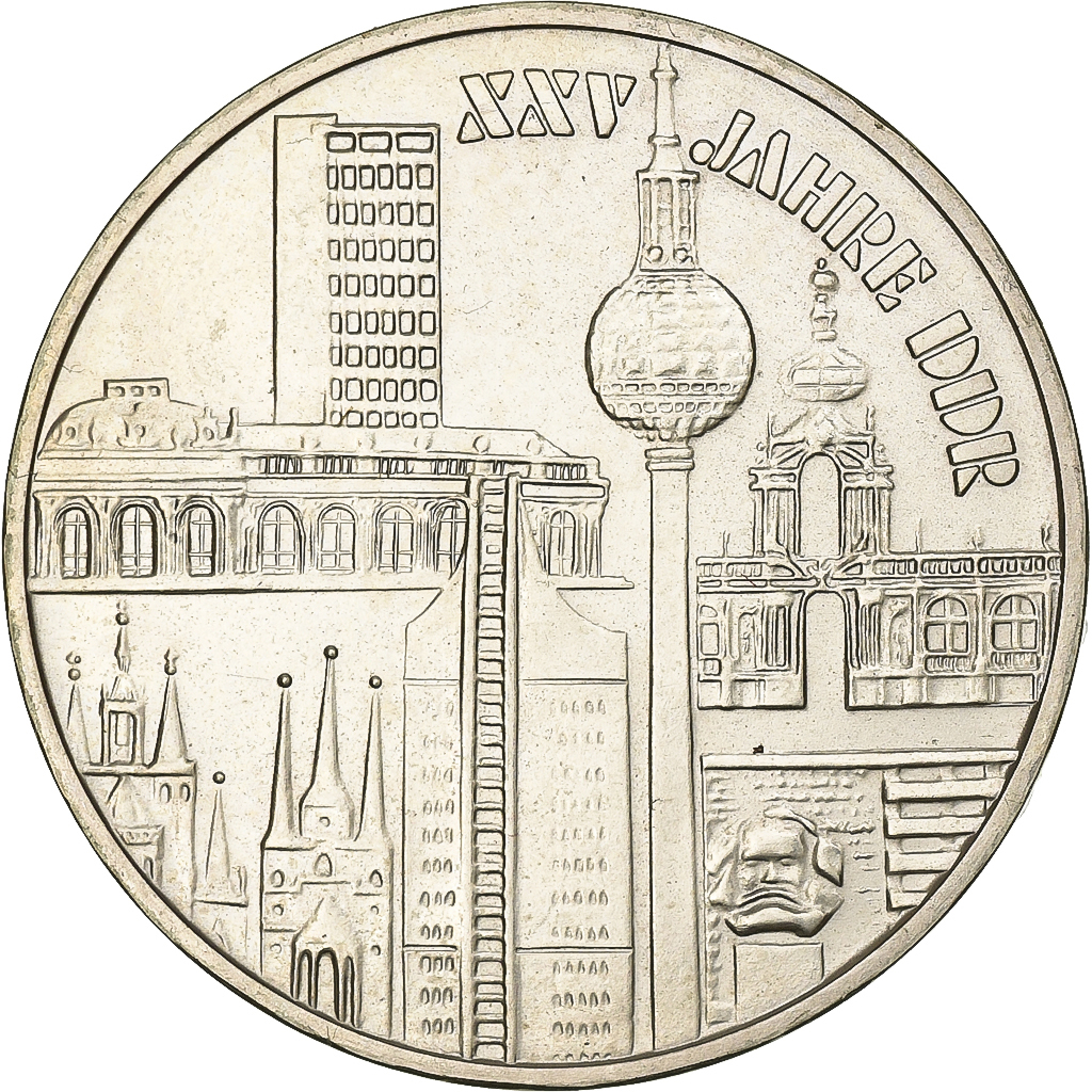 Democratic Republic of Germany, 10 Mark, 1974, Silver, , KM:51