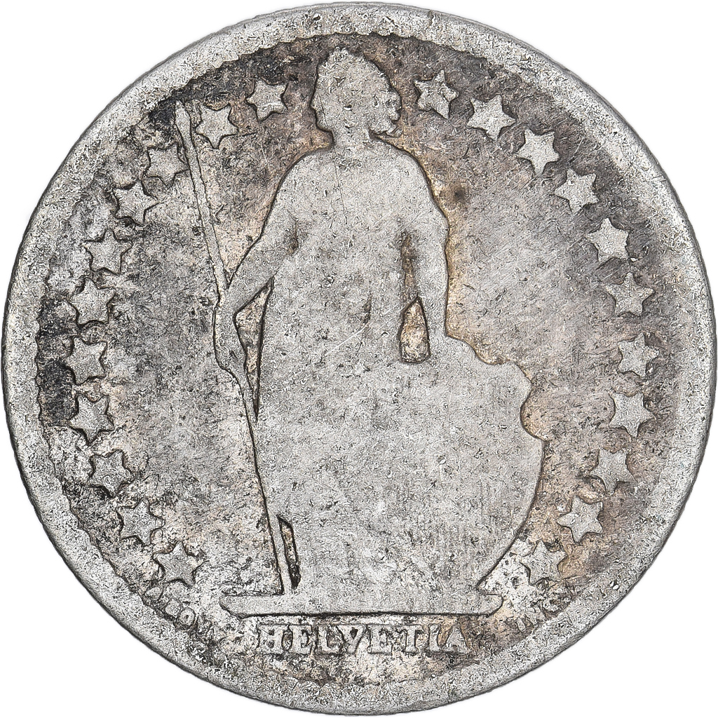 Switzerland, 1/2 Franc, 1879, Bern, Silver, , KM:23