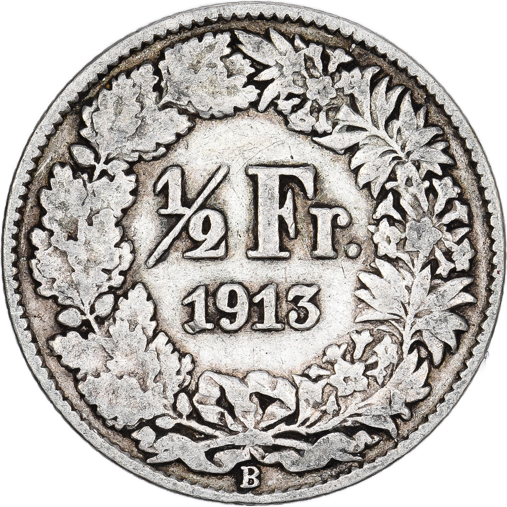 Switzerland, 1/2 Franc, 1913, Bern, Silver, , KM:23