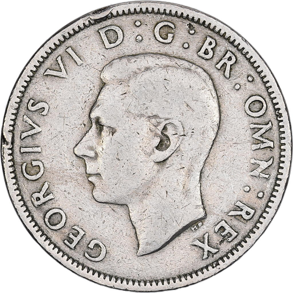 Great Britain, George VI, 2 Shillings, 1948, London, Copper-nickel, VF
