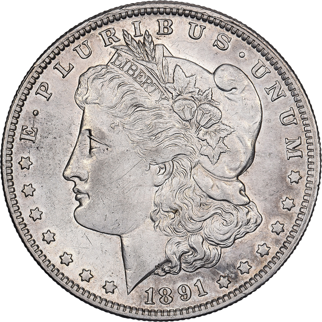 United States, Dollar, Morgan Dollar, 1891, U.S. Mint, Silver, , KM:110