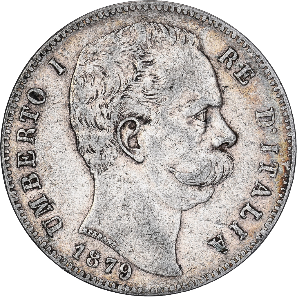 Italy, Umberto I, 5 Lire, 1879, Rome, Silver, EF, KM:20