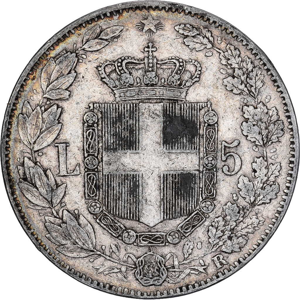 Italy, Umberto I, 5 Lire, 1879, Rome, Silver, EF, KM:20