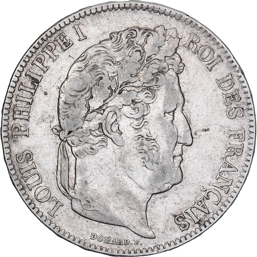 France, 5 Francs, Louis-Philippe, 1837, Lille, Silver, , Gadoury:678