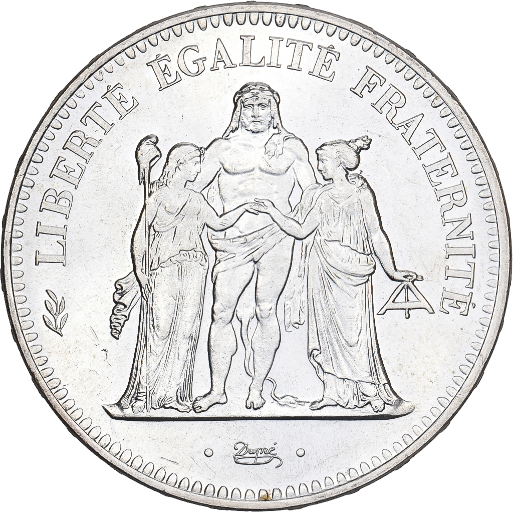 France, 50 Francs, Hercule, 1974, Hybrid issue, Silver, , Gadoury:882a