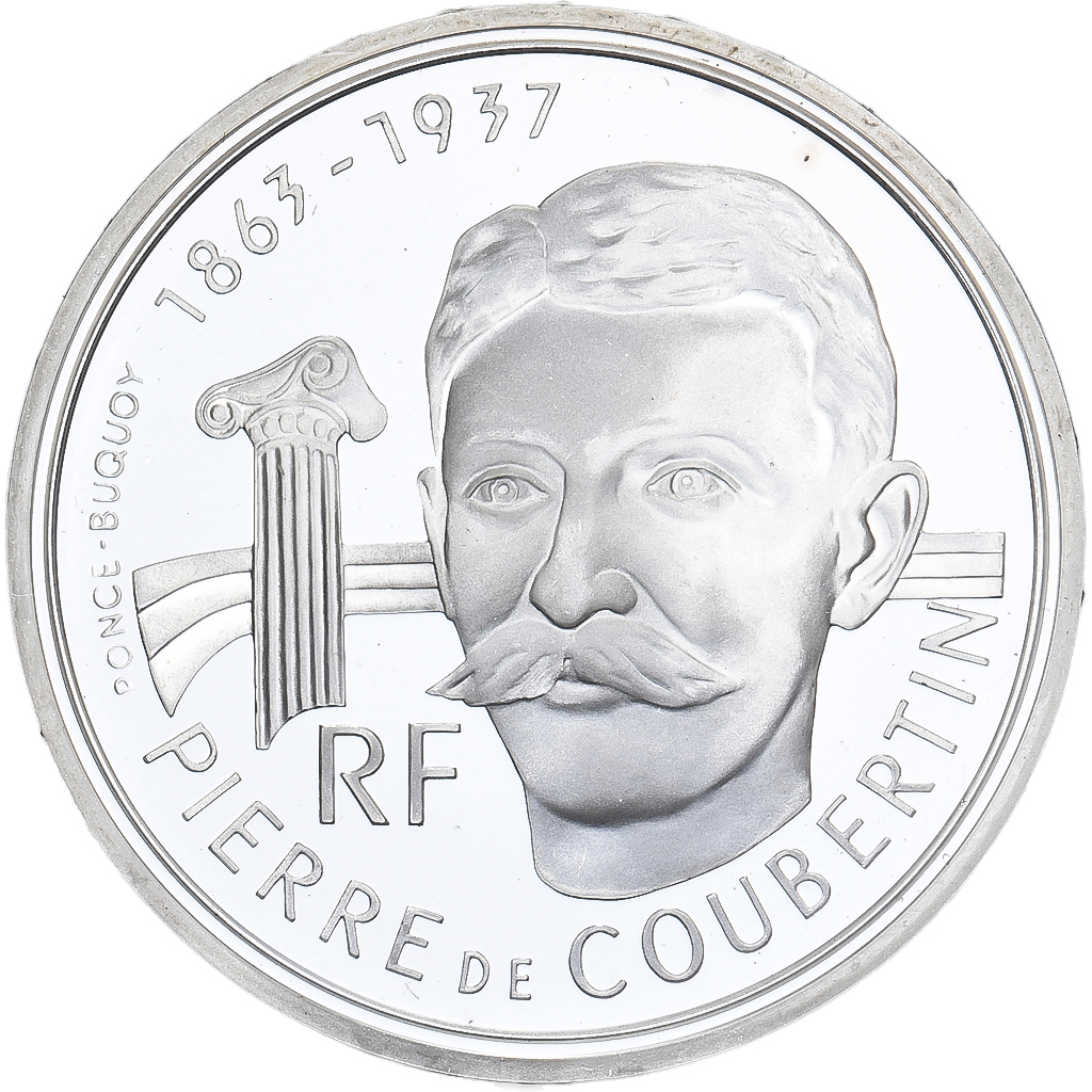 Frankrijk, 100 Francs, Albertville - Coubertin, 1991, Monnaie de Paris, ESSAI