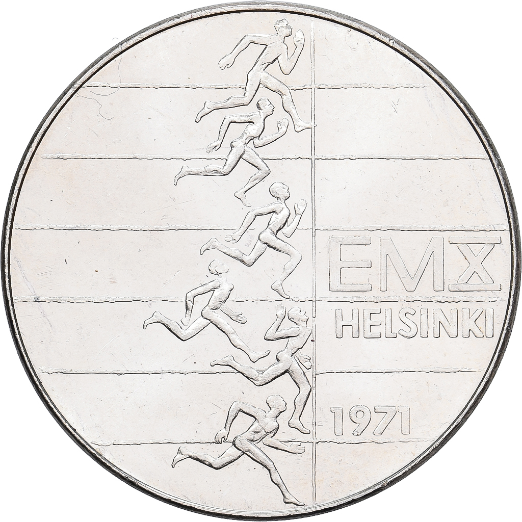 Finland, 10 Markkaa, 1971, Helsinki, Silver, MS, KM:52