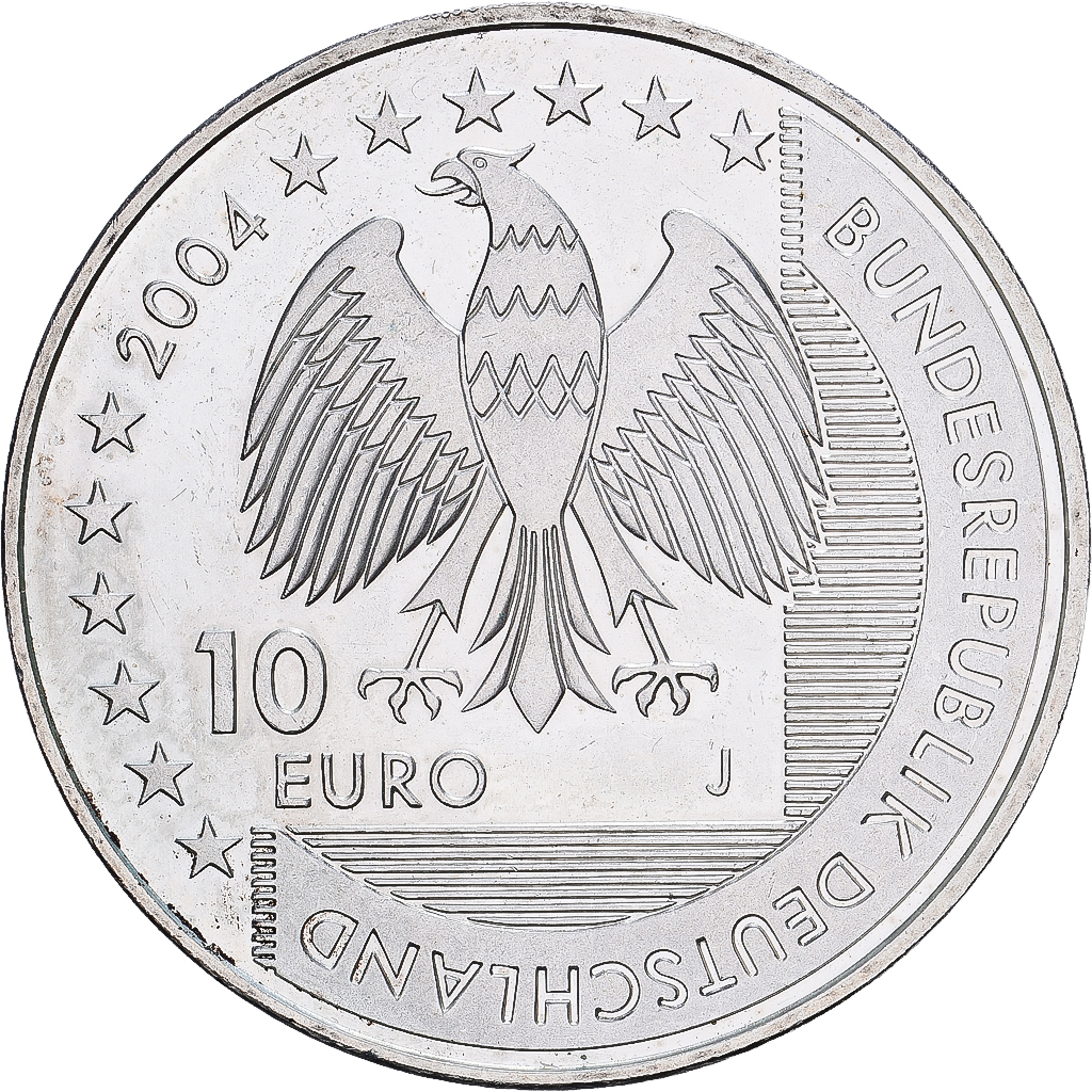 Deutschland, 10 Euro, Nationalparke Wattenmeer, 2004, Hamburg, Silber, VZ+