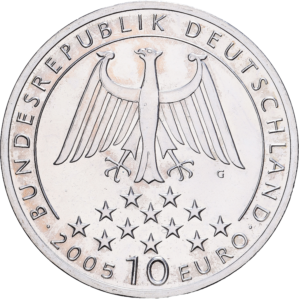 Deutschland, 10 Euro, Friedrich von Schiller, 2005, Karlsruhe, Silber, UNZ