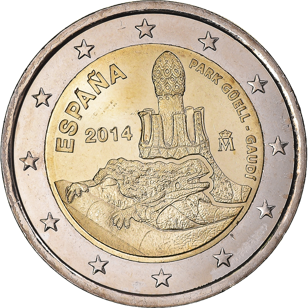 Spanien, 2 Euro, 2014, VZ+, Bi-Metallic