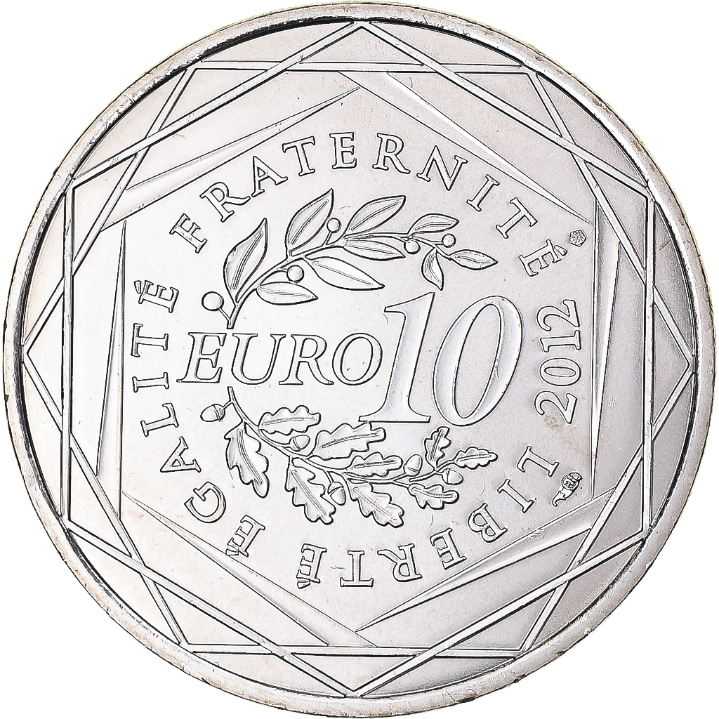 France, 10 Euro, 2012, Rhône-Alpes, , Silver
