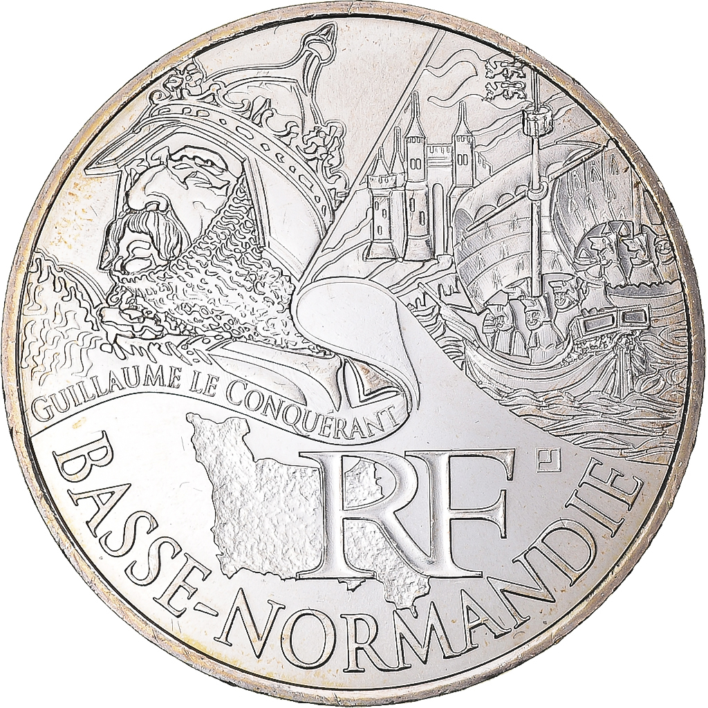 Frankreich, 10 Euro, 2012, Basse-Normandie, UNZ, Silber