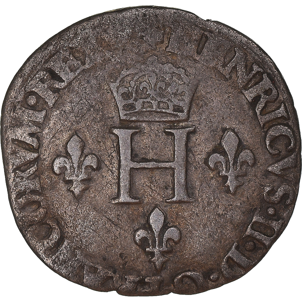 Coin, France, Henri II, Sol Parisis, 1551, Paris, , Billon