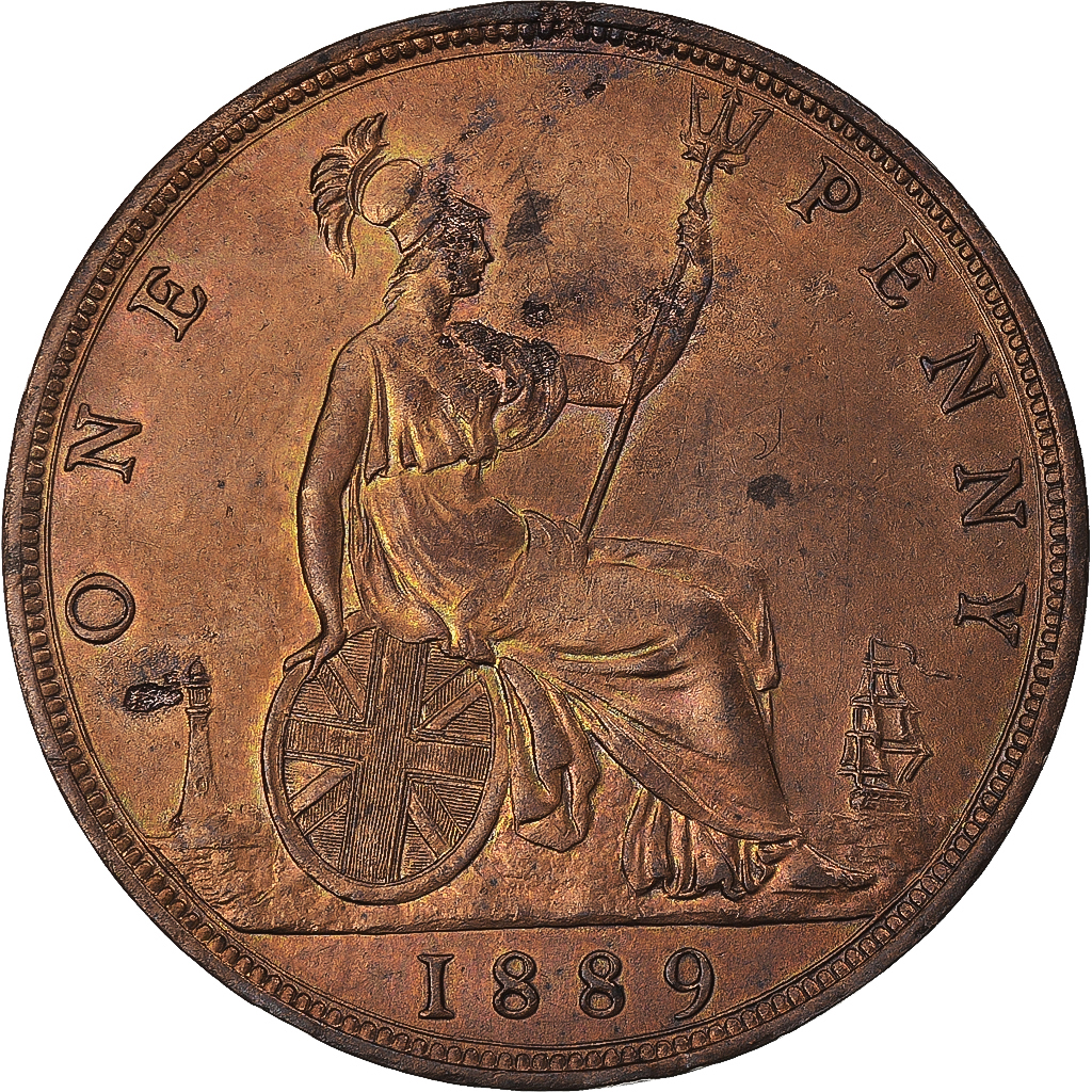 Coin, Great Britain, Victoria, Penny, 1889, , Bronze