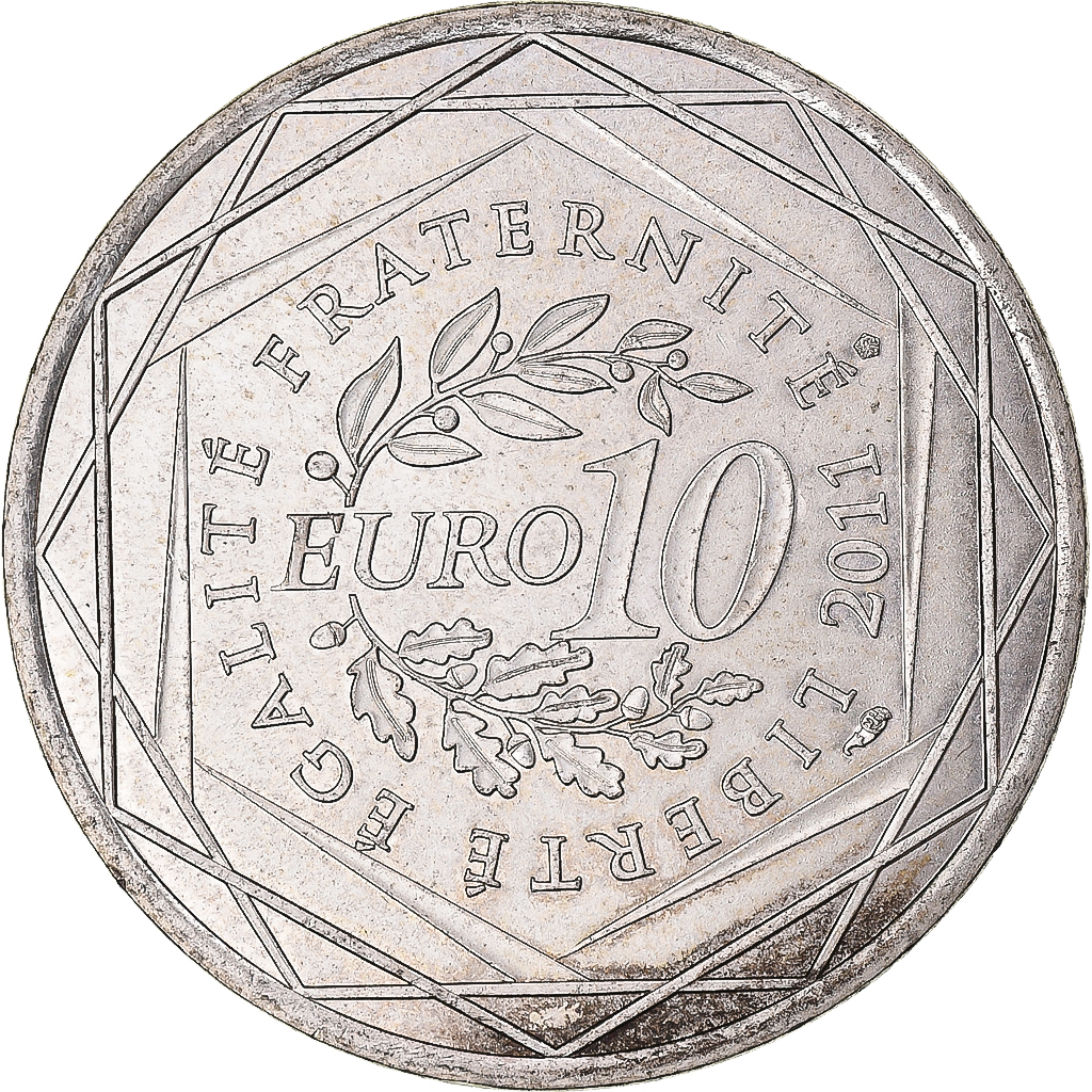 France, 10 Euro, 2011, Monnaie de Paris, Bretagne, MS(60-62), Silver