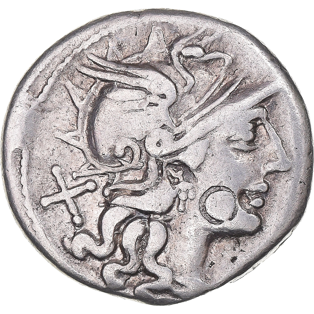 Coin, Saufeia, Denarius, 152 BC, Rome, Countermark, , Silver