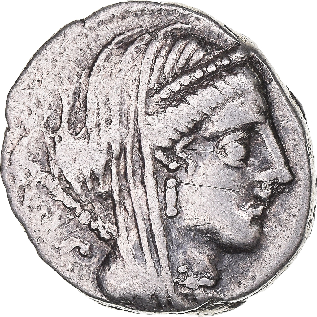 Coin, Rubria, Denarius, 87 BC, Rome, , Silver, Crawford:348/2