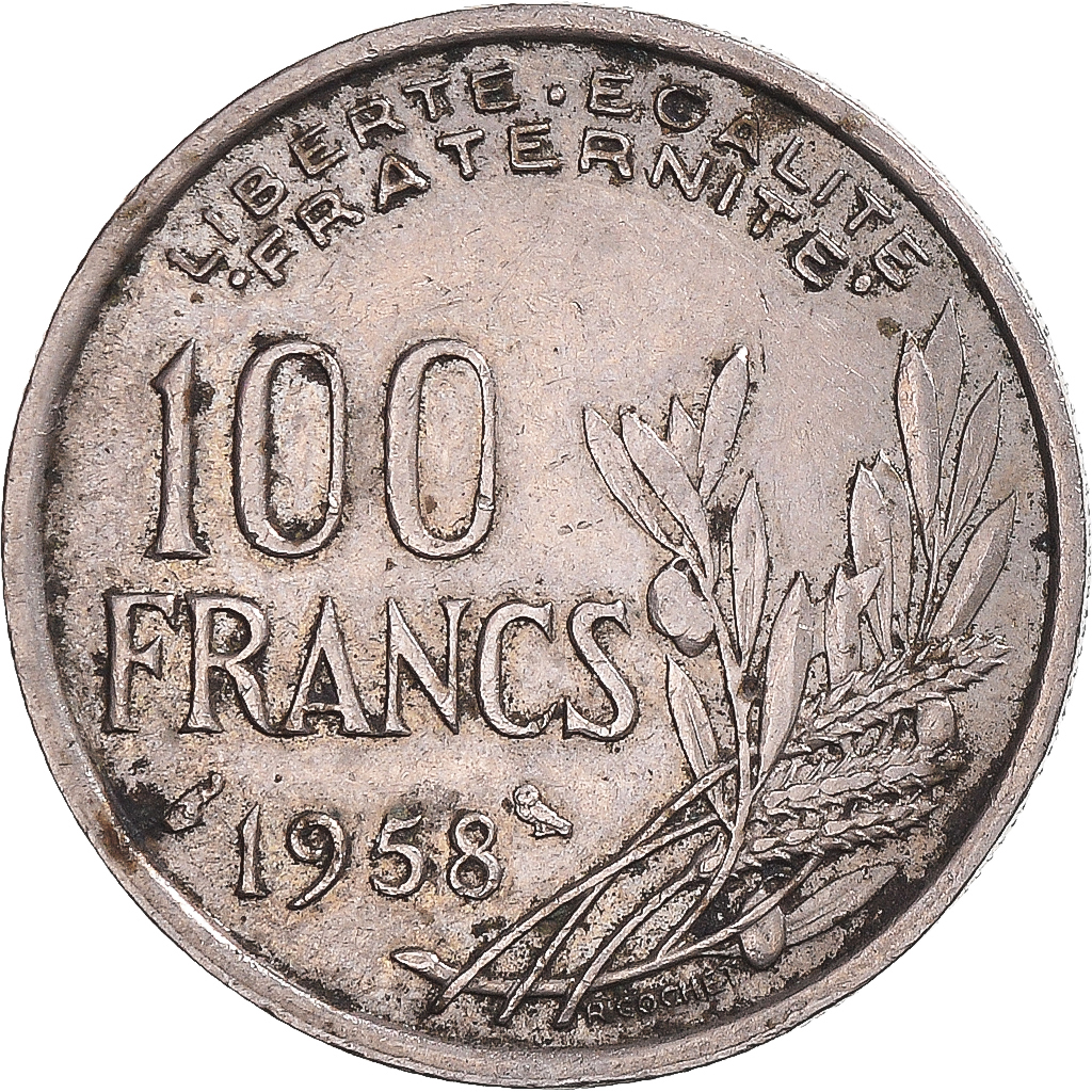 France, 100 Francs, 1958, Chouette, Copper-nickel, , Gadoury:897