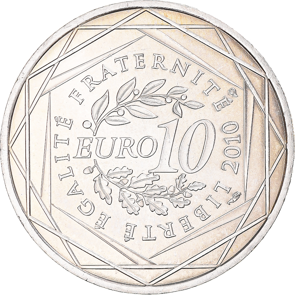 Frankreich, 10 Euro, Bretagne, 2010, Paris, Silber, VZ+