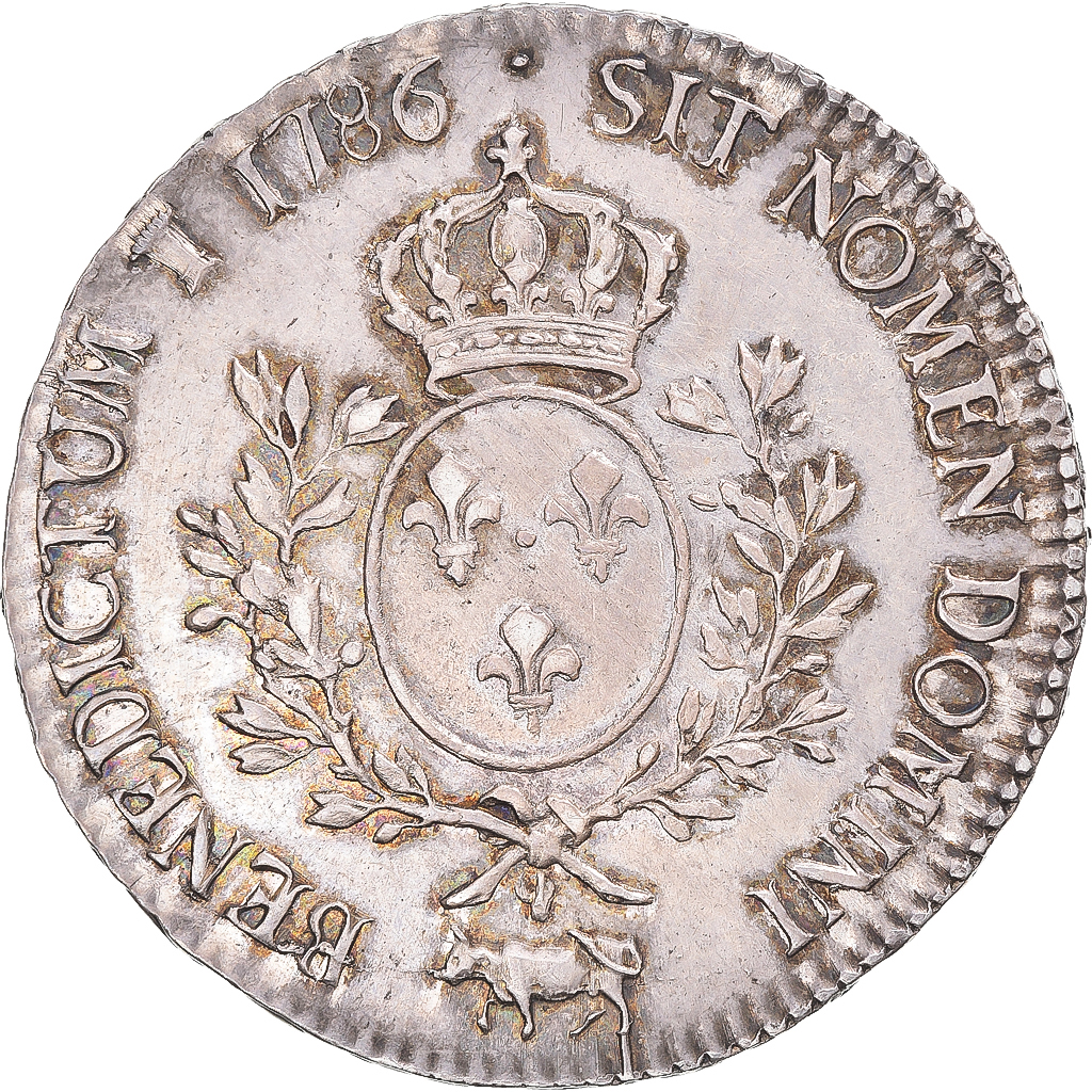 Coin, France, Louis XVI, Ecu, 1786, Pau, AU, Silver, Gadoury:356a