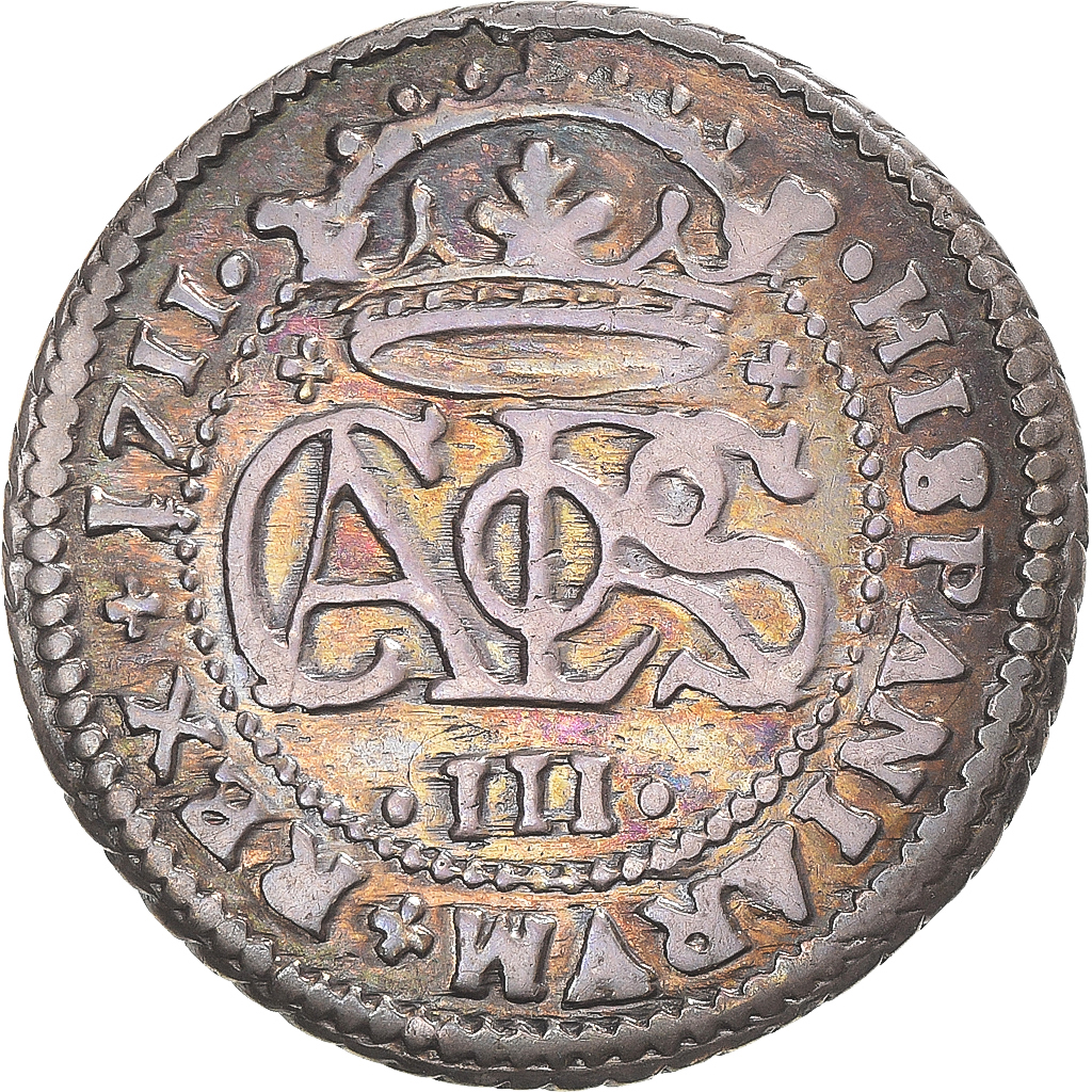 Münze, Spanien, Archduke Charles as Charles III, 2 Reales, 1711, Barcelona, SS