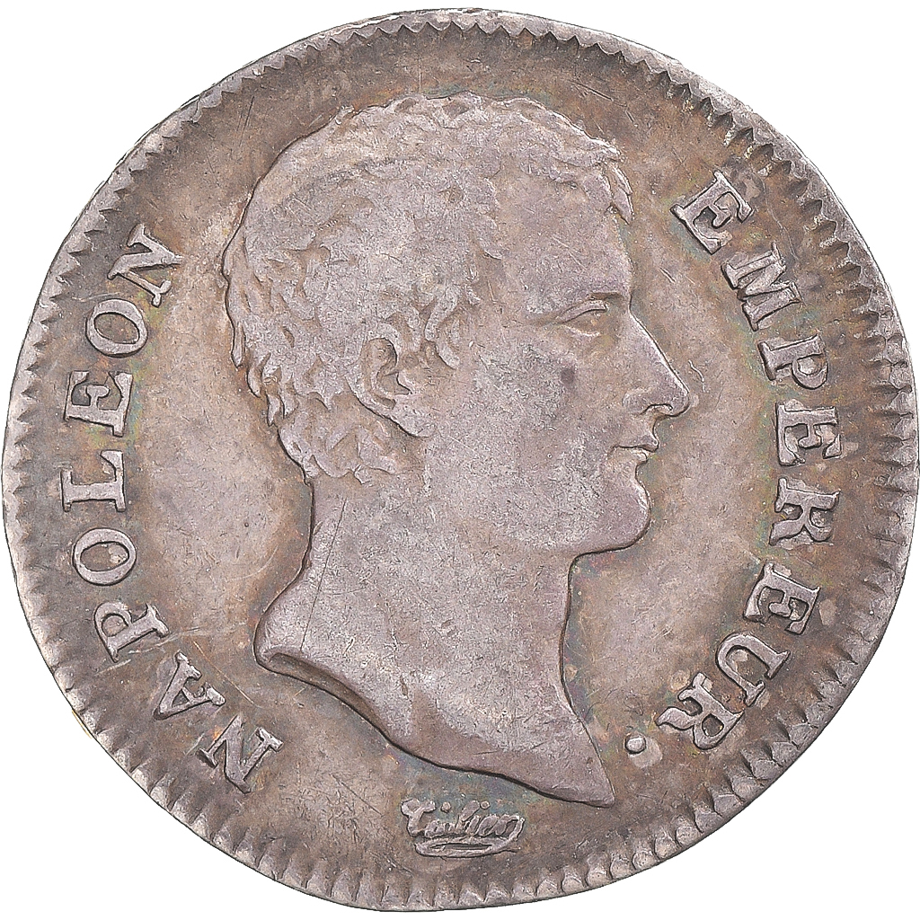 Coin, France, Napoleon I, 1 Franc, 1806, Bayonne, AU, Silver, Gadoury:444