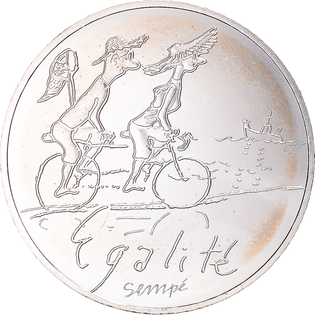 France, 10 Euro, 2014, Paris, Sempé Égalité Été, , Silver