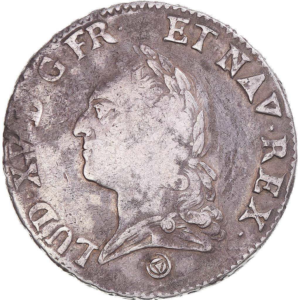 Coin, France, Louis XV, Écu à la vieille tête, 1772, Perpignan, 