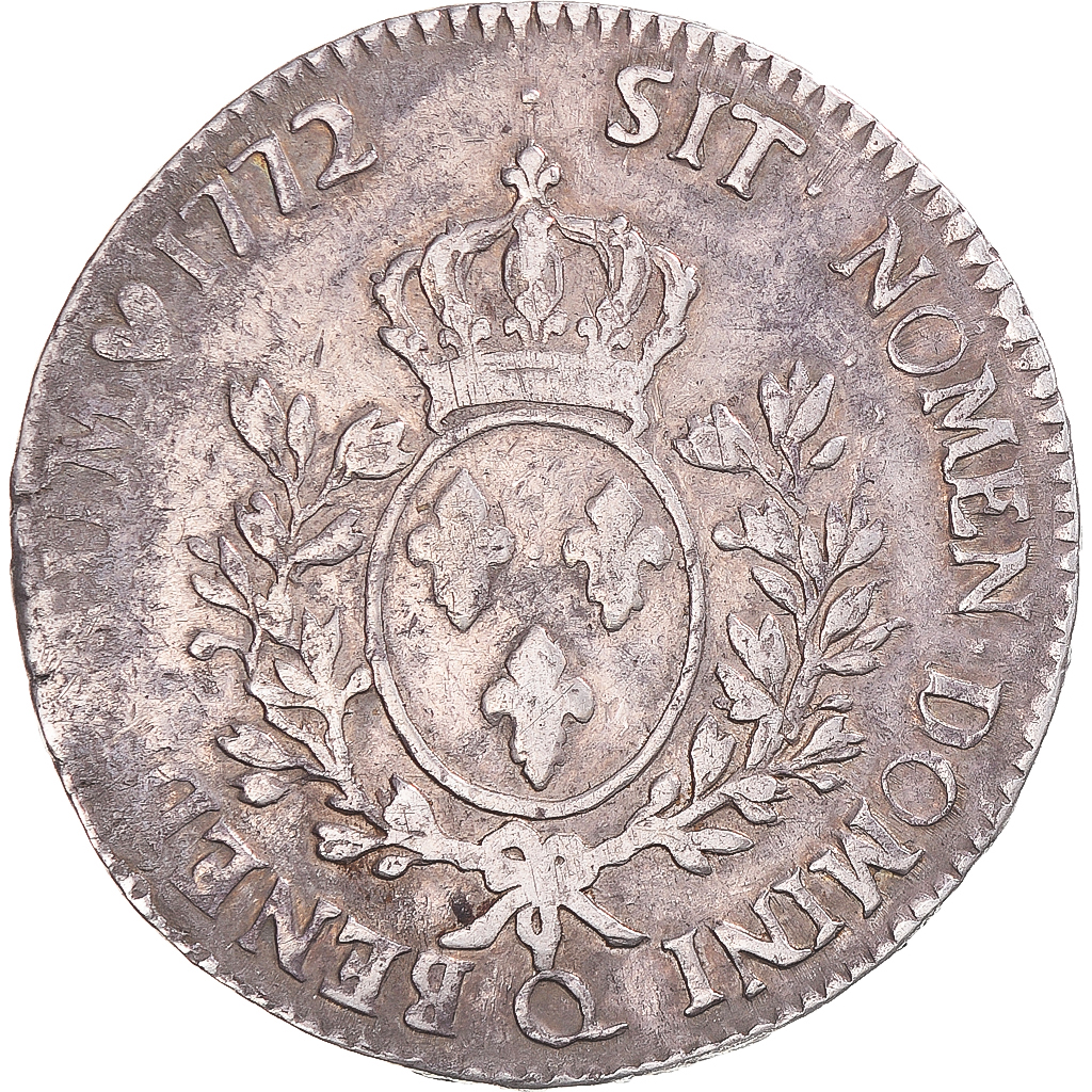 Coin, France, Louis XV, Écu à la vieille tête, 1772, Perpignan, 