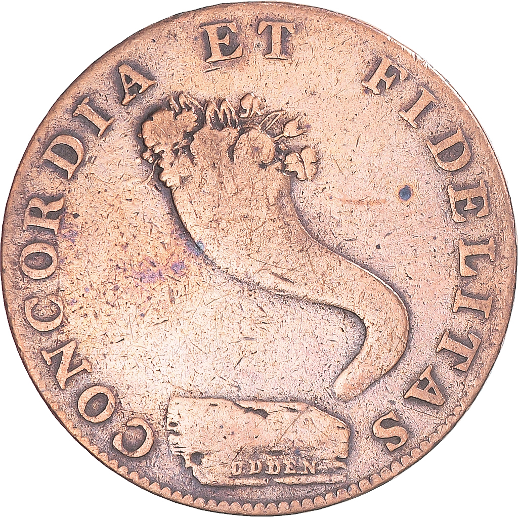 United Kingdom, Halfpenny Token, Inverness, 1794, , Copper