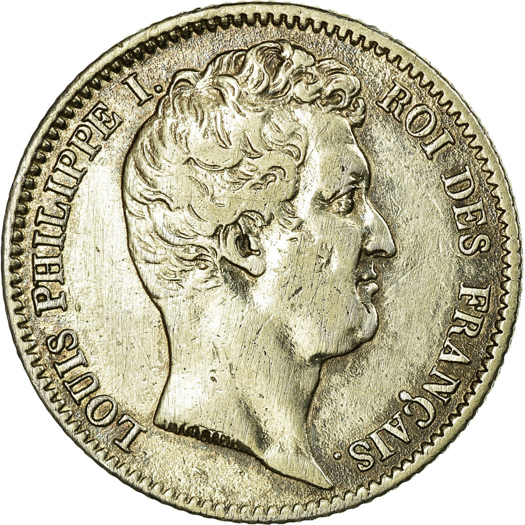 Coin, France, Louis-Philippe, Franc, 1831, Lille, EF, Silver, Gadoury:452