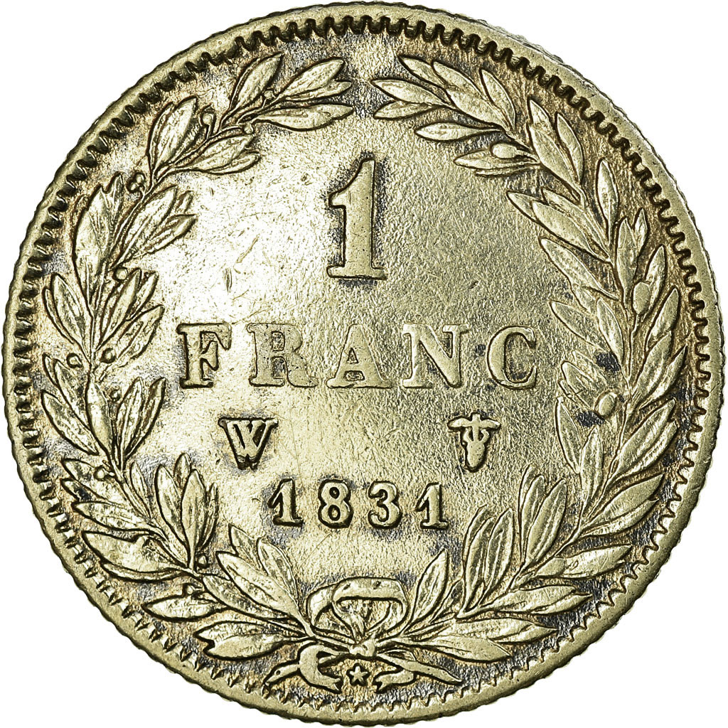 Coin, France, Louis-Philippe, Franc, 1831, Lille, EF, Silver, Gadoury:452
