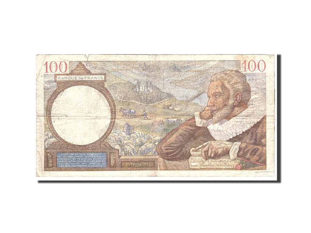 Banknote, France, 100 Francs, 1939, 1939-11-16, VF(30-35), Fayette:26.15, KM:94