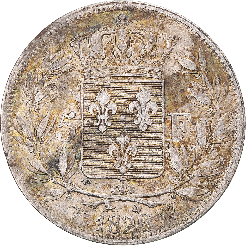 Coin, France, Charles X, 5 Francs, 1826, Lille, , Silver, Gadoury:643