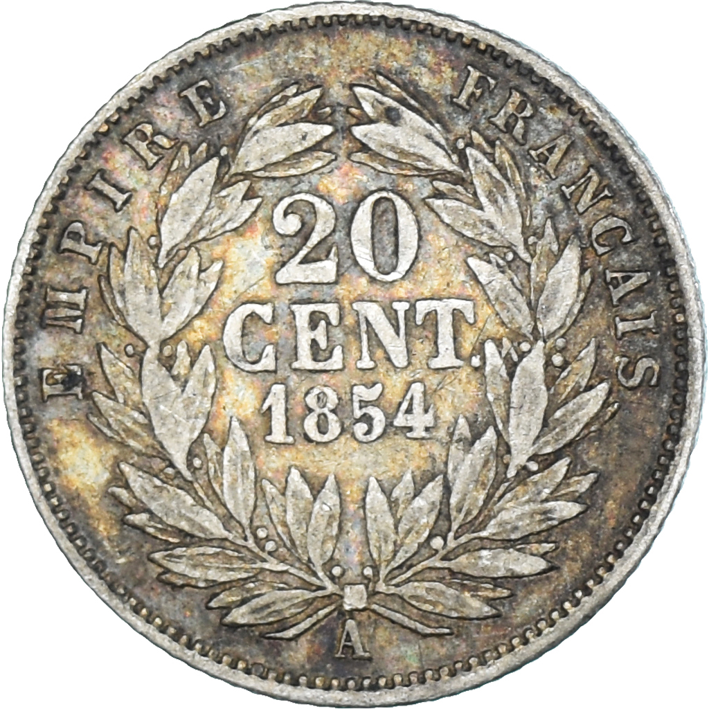 Coin, France, Napoleon III, 20 Centimes, 1854, Paris, , Silver
