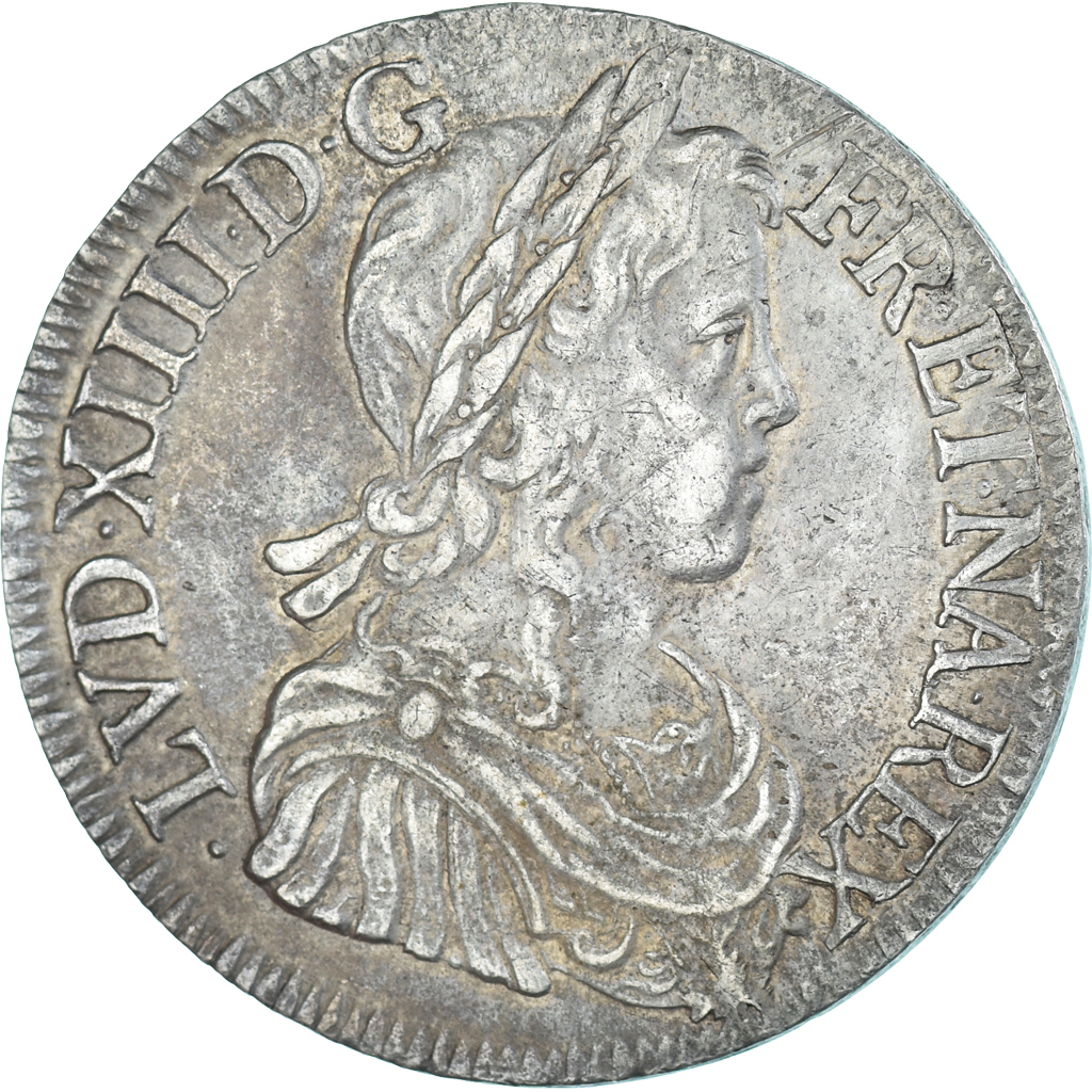 Coin, France, Louis XIV, Écu à la mèche longue, 1648, Bordeaux, Variety
