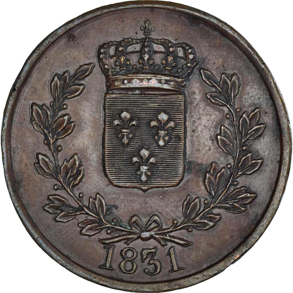 Coin, France, Henri V, Module 5 francs, 1831, Lyon, , Bronze