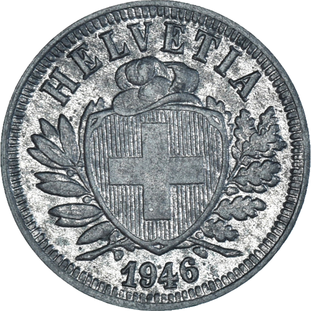 Coin, Switzerland, 2 Rappen, 1946, Bern, , Zinc, KM:4.2b