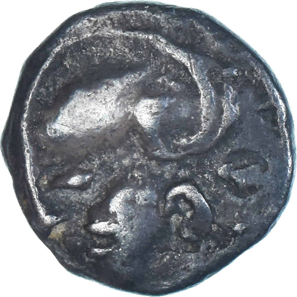 Münze, Aedui, Denier à la tête casquée, 60-50 BC, S+, Silber, Latour:5252var