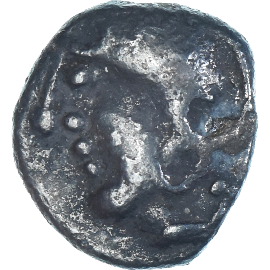 Coin, Aedui, Denier à la tête casquée, 80-50 BC, VF, Silver