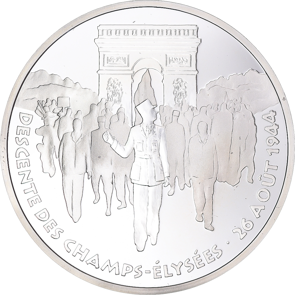 Coin, France, Libération de Paris, 100 Francs, 1994, Paris, MS(64), Silver