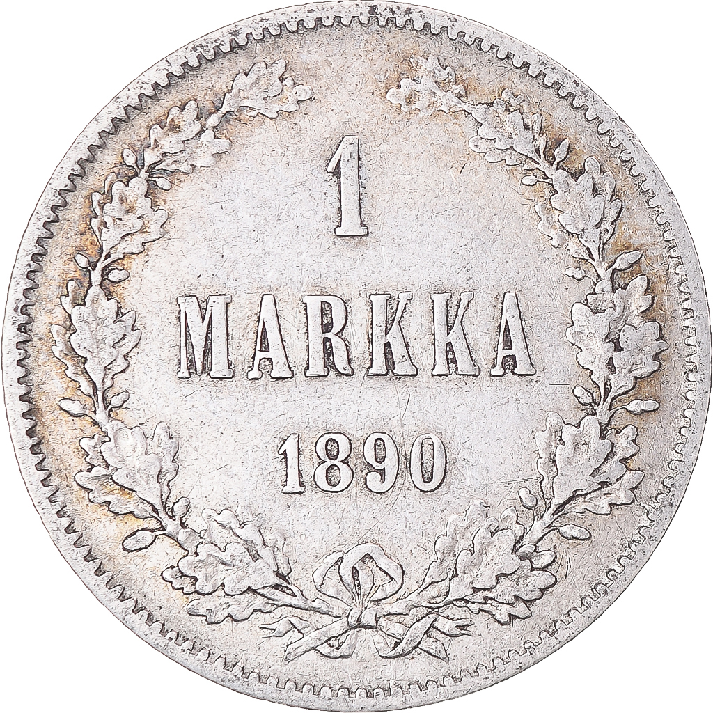 Coin, Finland, Alexander III, Markka, 1890, Helsinki, EF(40-45), Silver, KM:3.2