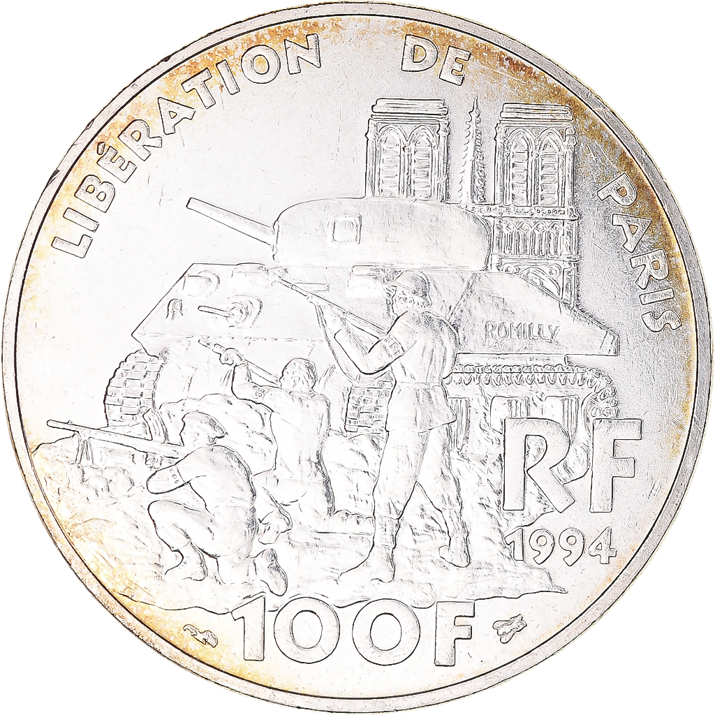 Coin, France, Libération de Paris, 100 Francs, 1994, Paris, , Silver